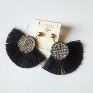 Crystal Collection Fancy Tassel Earrings